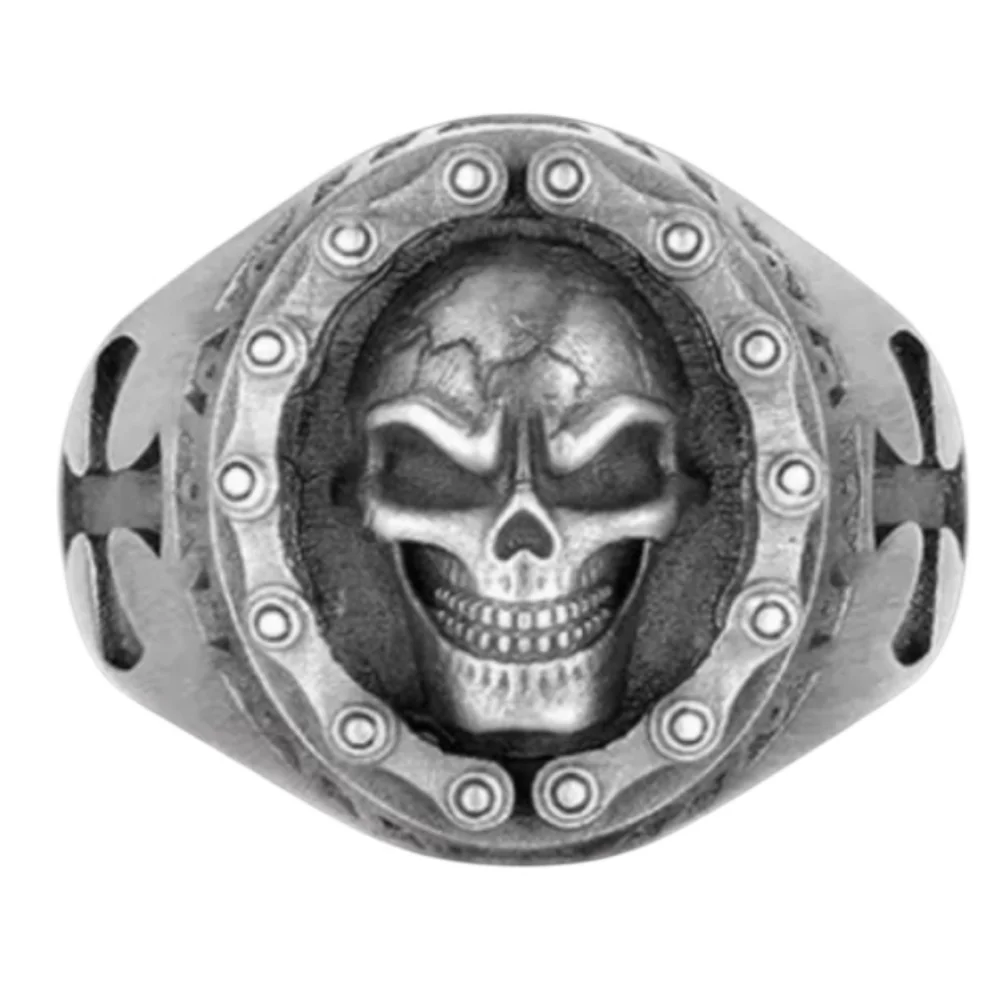 Silvertone Skull Ring